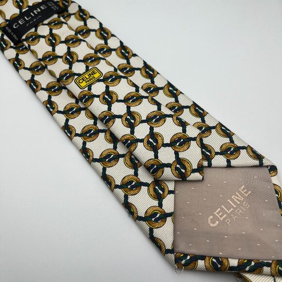 Celine 100% Silk Tie - Picture 2 of 6